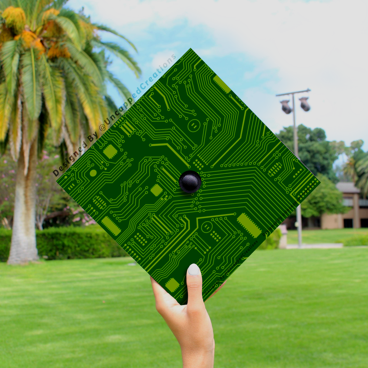 Computer Science Gradution Cap Computer Grad Cap - PRINTED Topper – Uncapped Creations