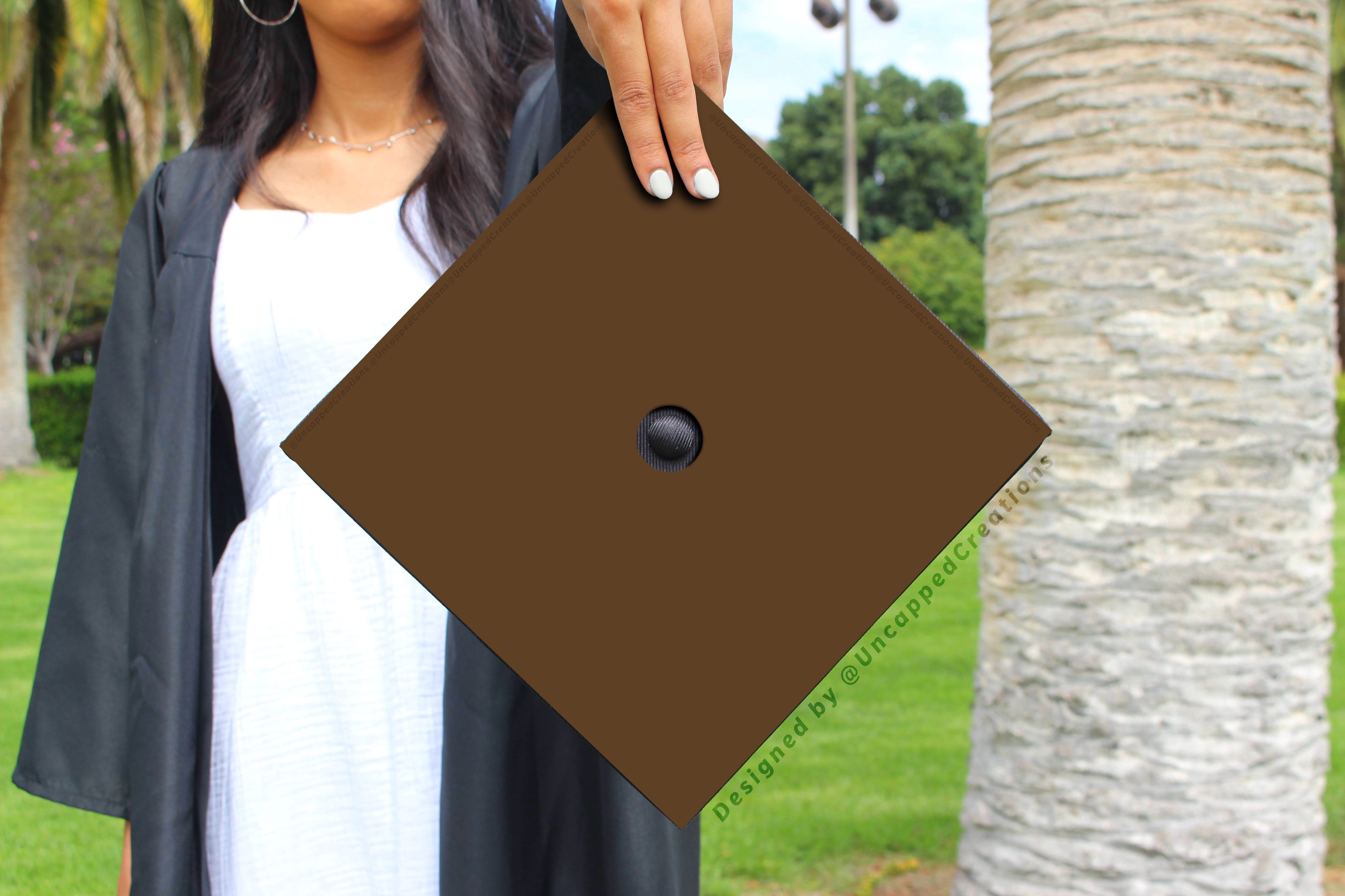 BROWN Grad Cap Topper Uncapped Creations brown-grad-cap-topper-uncapped-creations