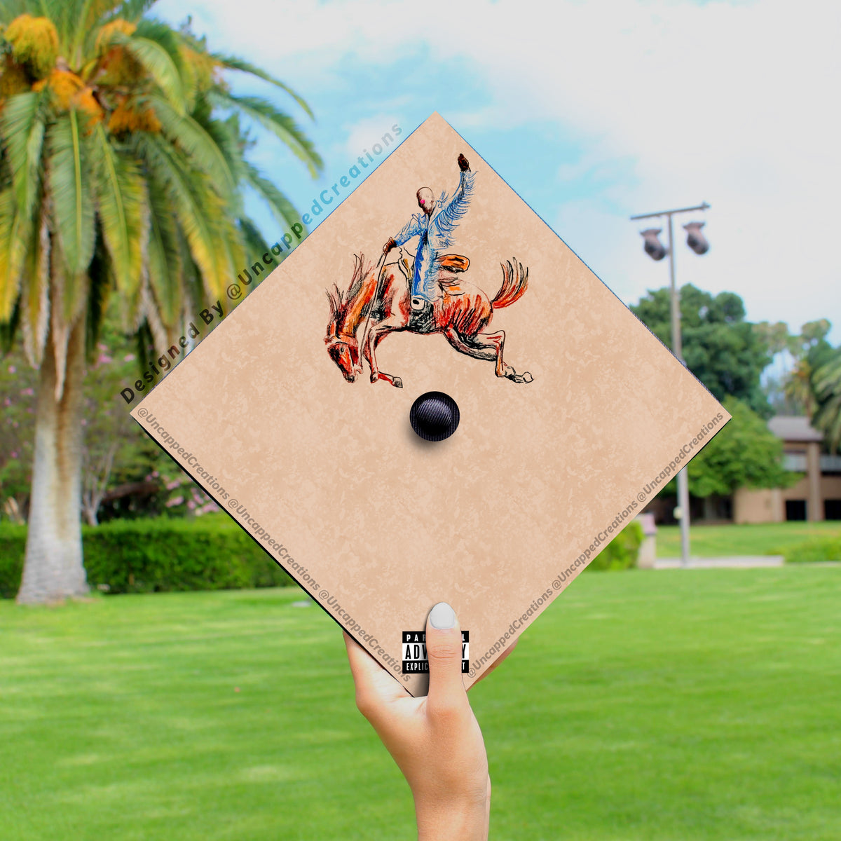 Bad Bunny Grad Cap - PRINTED Topper – Uncapped Creations