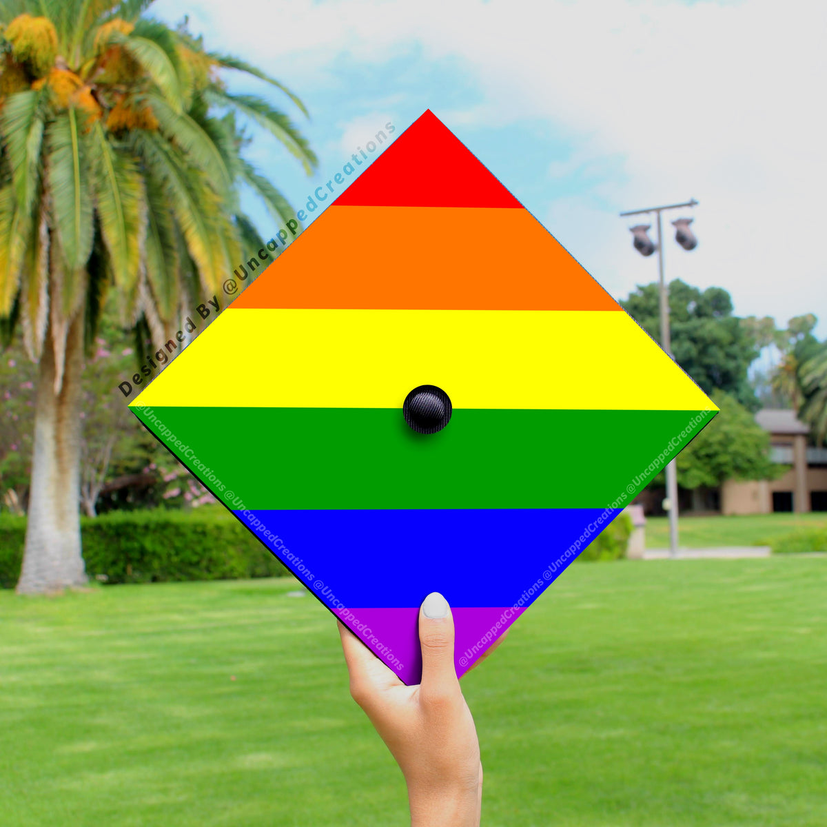 Rainbow Grad Cap - PRINTED Topper – Uncapped Creations
