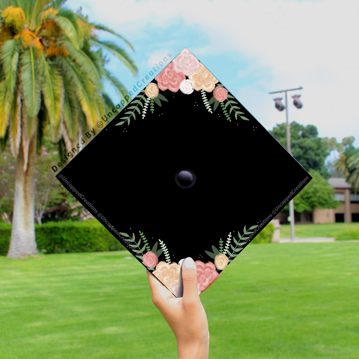 Flower Grad Cap - PRINTED Topper – Uncapped Creations