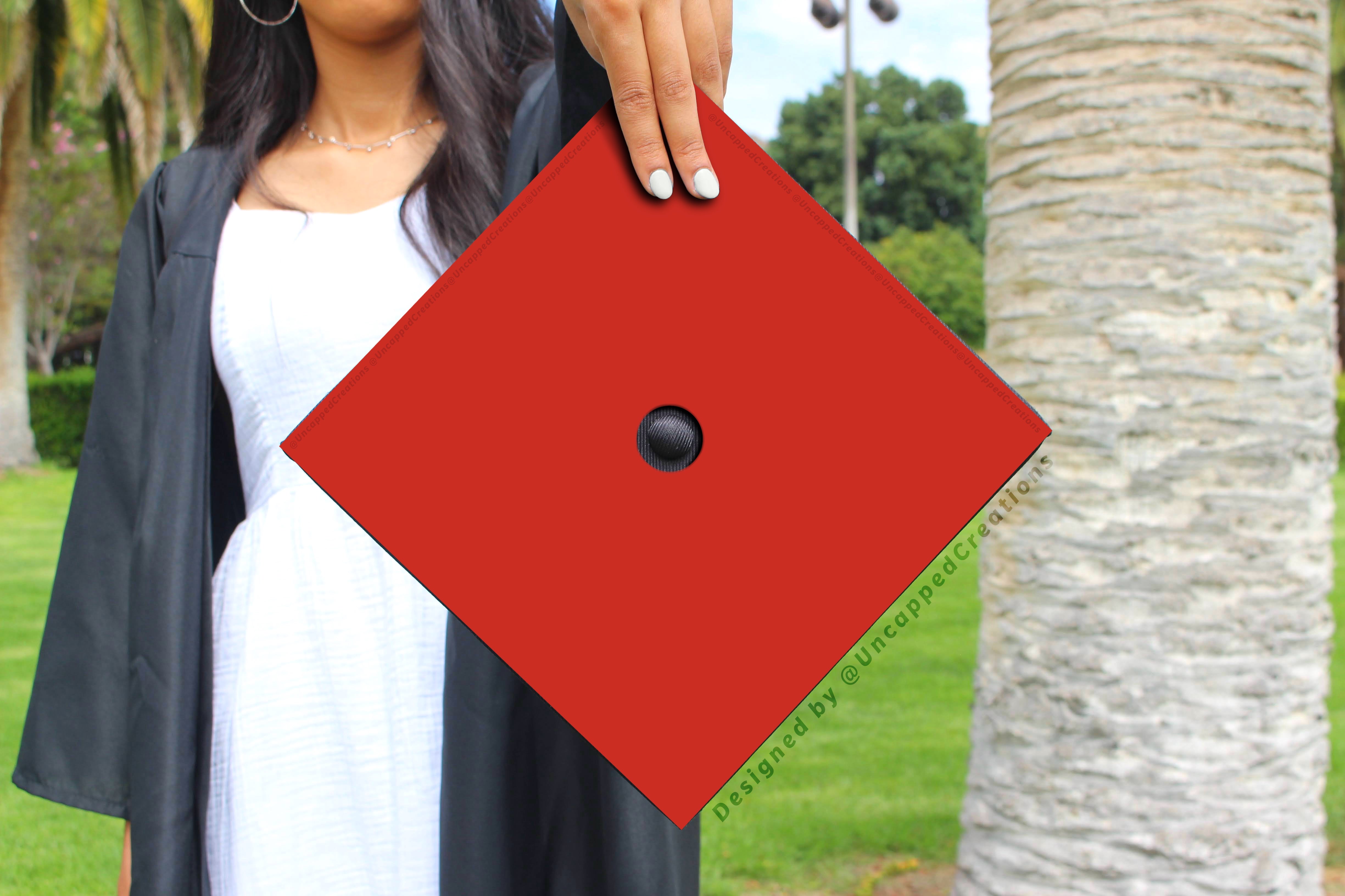 RED Grad Cap Topper – Uncapped Creations